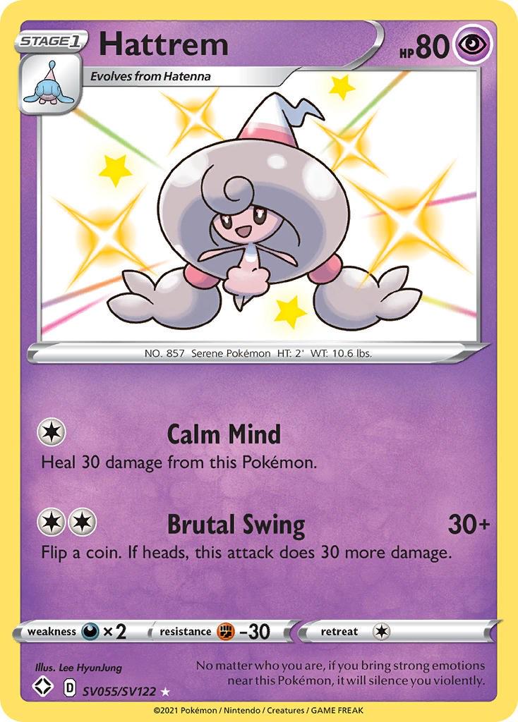 Shining Fates Hattrem Pokémon card